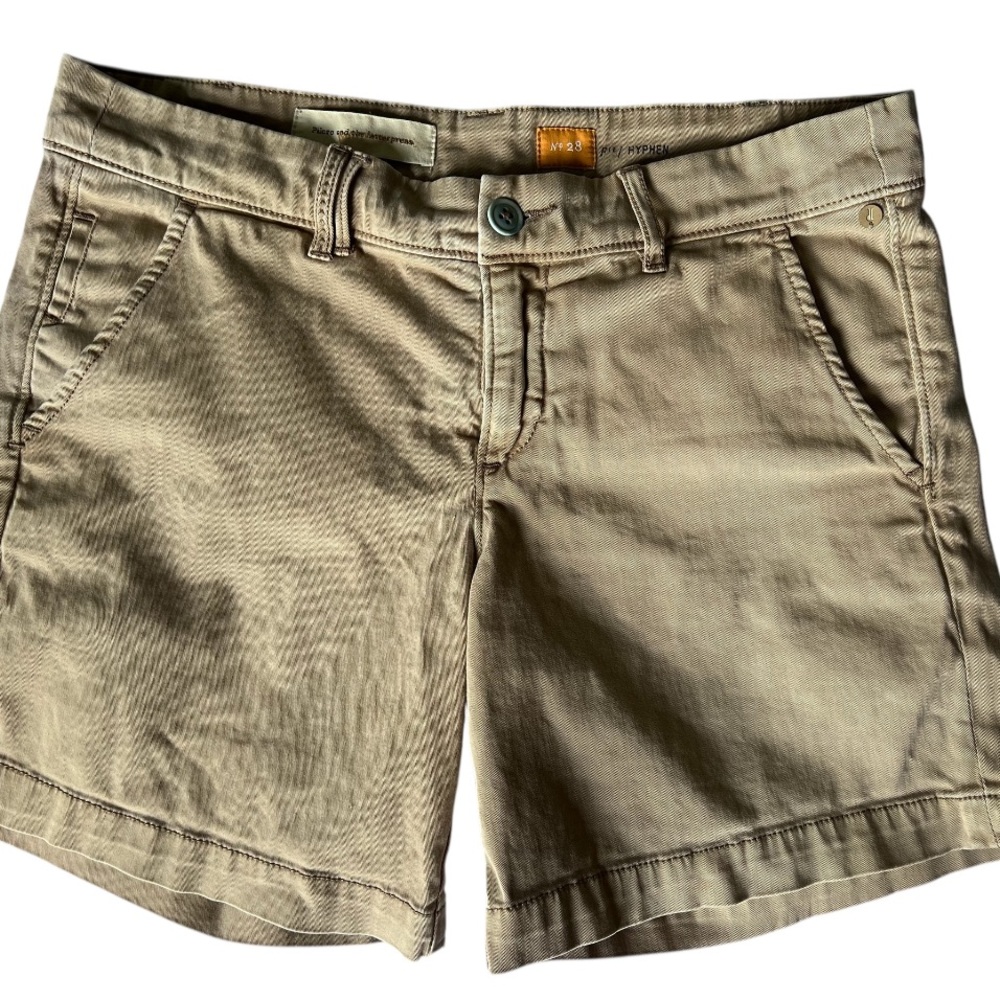 Anthropologie Pilcro & the Letterpress Hyphen Khaki Shorts Size 28
